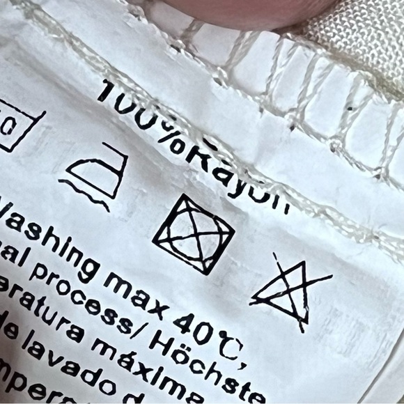 Aimage Women’s Cream Ivory Pintuck Boho Tunic Mini Dress L Semi Sheer Crochet - Picture 10 of 11